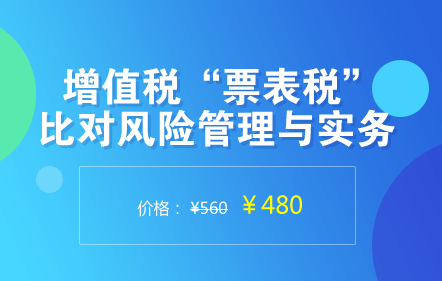 增值税“票表税”比对风险管理与实务